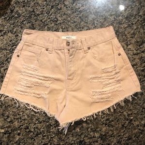 Pink High Waist Shorts Size 25